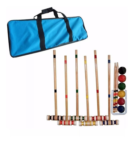 Juego De Croquet Pelotas Y Bolso Entrega Inmediata