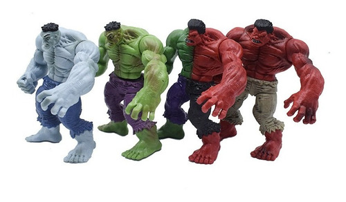 4pcs/set The Avengers Hulk Acción Figura Modelo Juguete 12cm