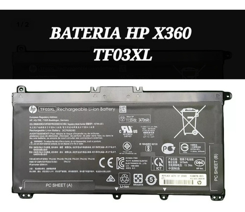 Bateria Original Hp X360 (tf03xl)
