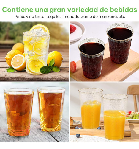 100pcs Vasos De Plástico Reutilizables Oro Rosa