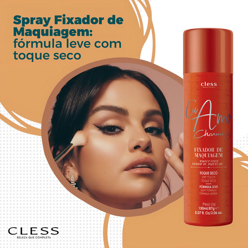 Spray Fixador De Maquiagem Cless Eu Amo Charming 150 Ml
