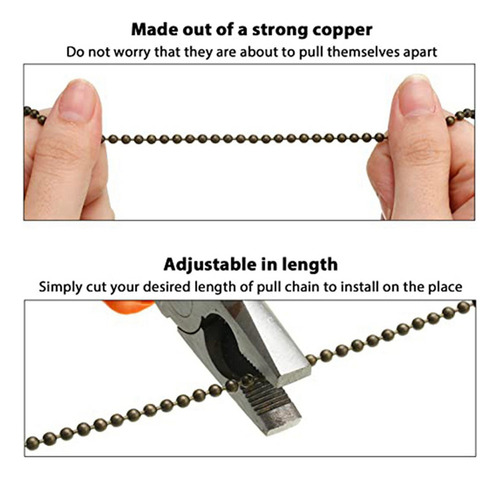 Extensor De Cadena De Madera Para Ventilador De Techo, 20 Un
