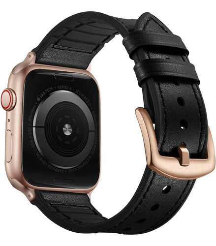 Malla Para Apple Watch 42/44mm Ouheng Negro Rose Gold