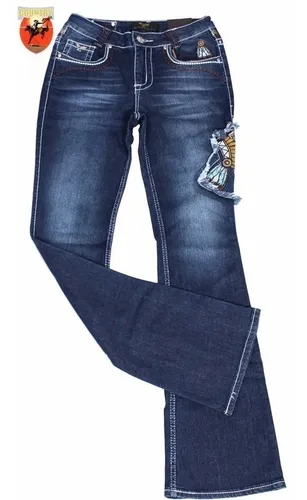 Cal a Jeans Feminina Zenz Western Flare Indian Zw0402 venda em