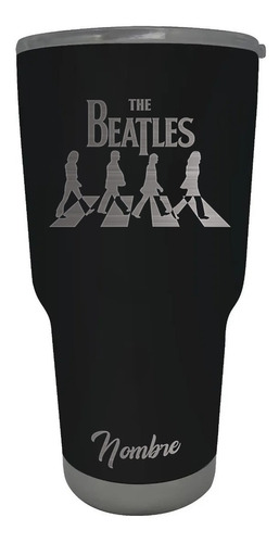 Termo 30 Oz The Beatles Logo Grabado Láser Con Tu Nombre