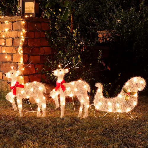 Decorações De Natal Para Terraço E Jardim Gramado Modelo 2d.