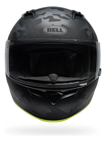 Casco Moto Integral Bell Qualifier Pista Visor Simple Gaona Negro/verde Stealth Xl