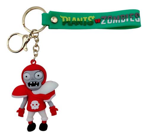 Llavero 3d Videojuego Plantas Vs Zombies Silicon 1 Pza Zombie Deportista