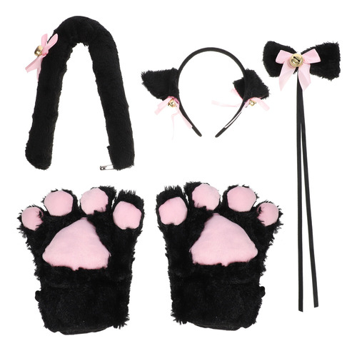 Xiaery 5 Piezas De Orejas De Gato Furry Paws For Cosplay,