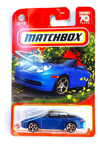 Matchbox Porsche 911 Carrera Cabriolet Azul 