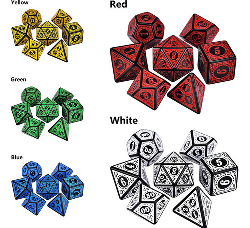 K A Juego De Dados For Accesorios De Juego Iidescent D4 D12