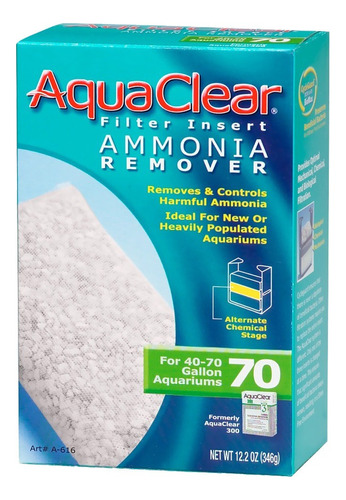 Anti Amonia Filtro Cascada Aquaclear 70 Acuarios 378lts Max 110v
