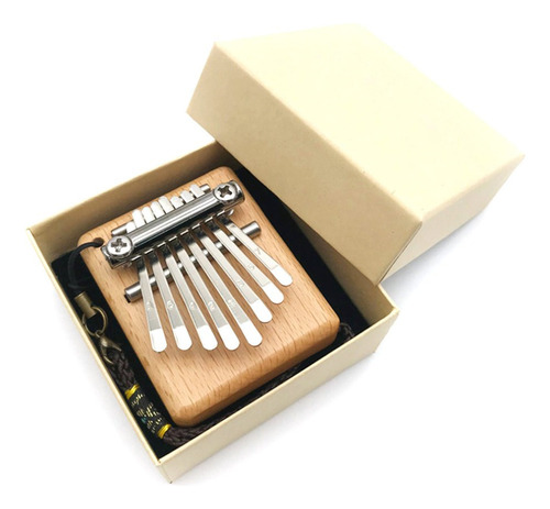 Instrumento De Piano Kalimba Finger De 8 Teclas Con Caja De