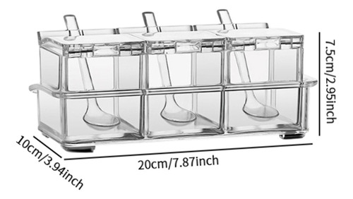 Caja De Condimento Transparente Juego De Cocina