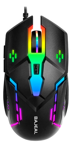 Mouse Bajeal D2 Rgb Leds 6d 2400dpi 2ms Boton Game Otiesca