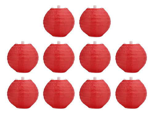Lanternas De Papel Dobráveis Redondas, 10 Unidades, Dobrávei