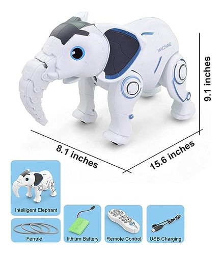 Robot Toys Control Remoto Robótico Elefante Rc Programac Rcn