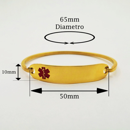 Imagen 3 de 7 de Pulsera Acero Alerta Médica Grabado Láser Personalizado 1176