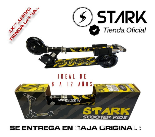 Imagen 5 de 7 de Monopatín 2 Ruedas Stark Aluminio Regulable Reforzado Abec9