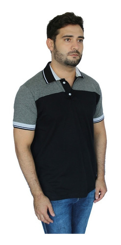 Imagem 6 de 6 de Camisa Polo Plus Size Com Recorte Extra Tamanho Grande Big