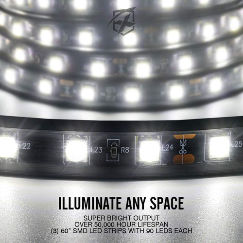 Juego De 3 Tiras De Luces Led Blancas De 60 Pulgadas 6866252
