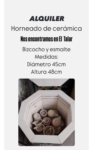 Alquiler Horneada Cerámica