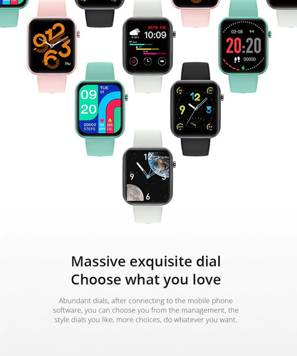 Imagen 8 de 10 de Colmi Smartwatch P15 Negro 1.69 Ips Touch Android Ios Ip67