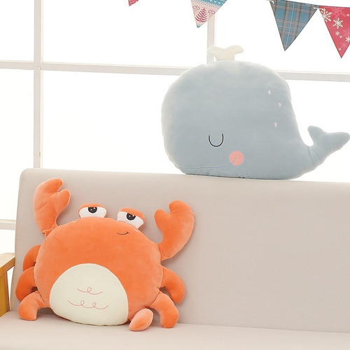 Imagen 3 de 5 de Oferta! Peluche Almohada Cojín Ballena Kawaii 50cm