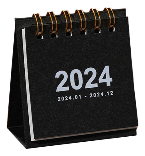 Calendario De Escritorio De Pie 2024, Lindo Calendario Negro