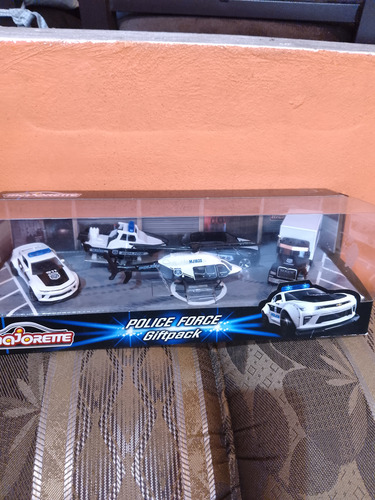 Majorette Set De 5 Vehículos Fuerza De Policía Policía Blanco (Usado)