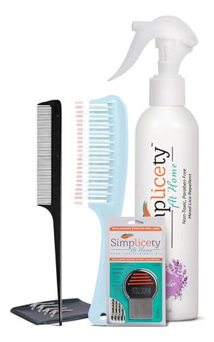 Simplicety At Home Kit De Tratamiento Para Piojos, Spray Par