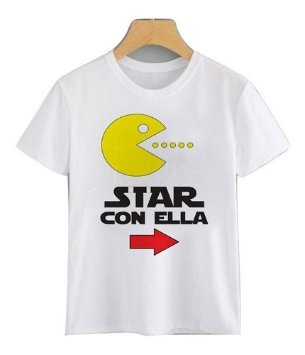 Polera Para Parejas Pac Man Conjunto 2 Prendas