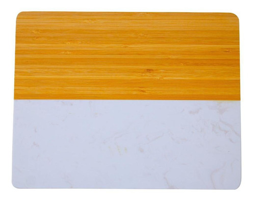Tábua Retangular Bambu Mármore Ideal Para Servir Mimo Style