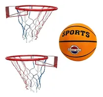 Comprar Aro De Basquet Caño Hierro X2 + Pelota De Basquet N°7 Combo 