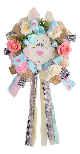 Adorno Colgante De Corona De Conejo De Pascua, Decoración