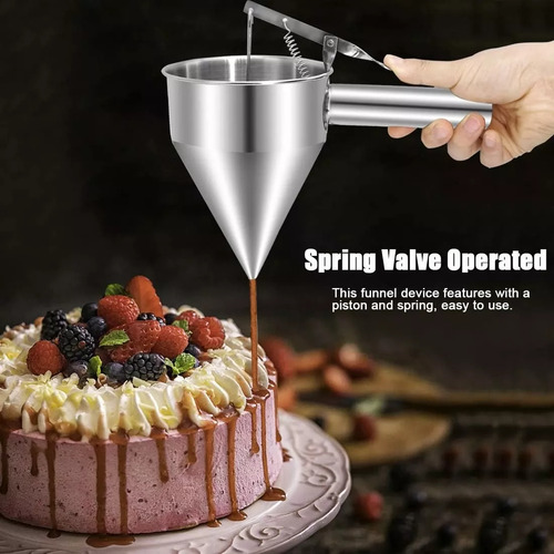 Funil Inox Dosador Confeiteiro