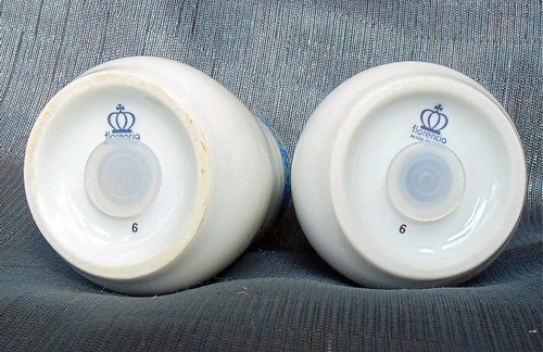Porcelana Florencia Vintage Par Salero Pimentero D Coleccion