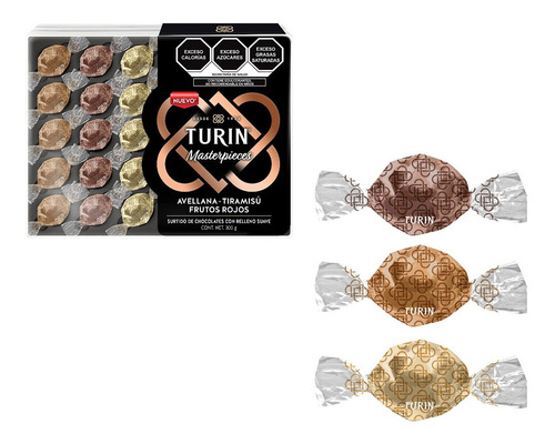 Regalo Personalizado Con Turin Chocolates 30pz Caja De 300gr