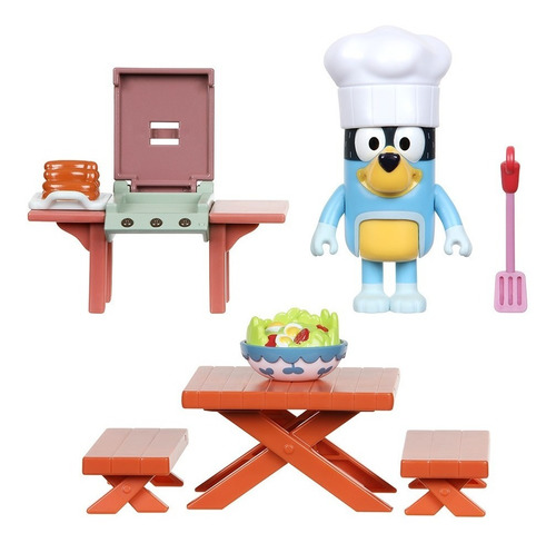 Bluey Set Dia De Parrillada Con Papa Picnic + Accesorios Ed