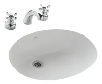 Comprar Bachas Baño Ferrum Armonica Congreso Chica Blanco Acabado Brillante