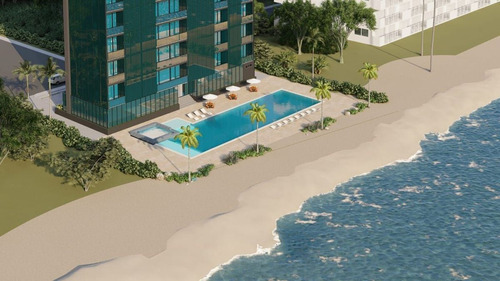 Moderno Proyecto De Apartamentos En Torre Frente A La Playa 