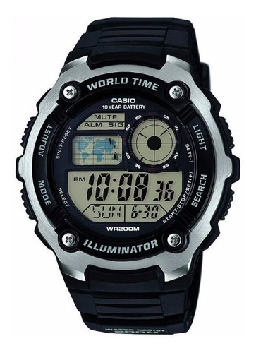 Reloj Casio Digital Caballero Alarma Crono Luz Mod Ae-2100w