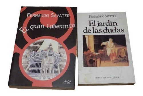 Lote De 2 Libros De Fernando Savater Jardín Dudas, Lab&-.