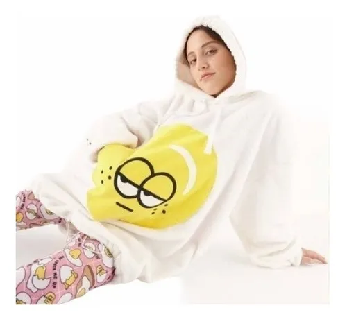 Pijama Mujer Buzo Peluche Invierno Con Capucha Buddies