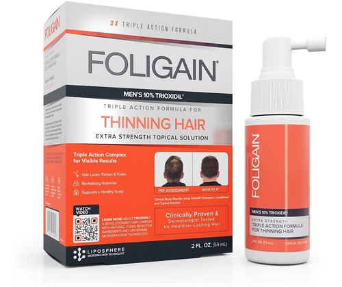 Imagen 1 de 2 de Foligain Trioxidil 10% Para 1 Mes De Tratamiento