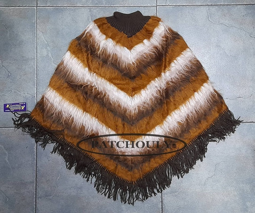 Imagen 2 de 2 de Poncho Lana Alpaca Cardada Pullover Abrigado Niños T. 10