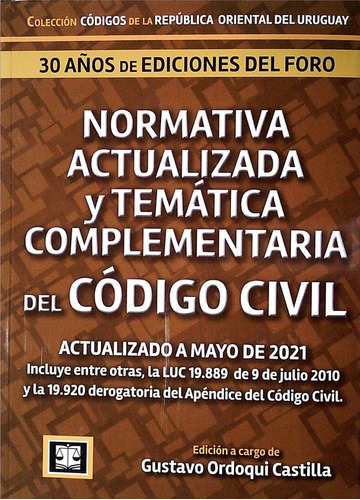 Normativa Actualizada Y Tematica Complementaria Codigo Civil