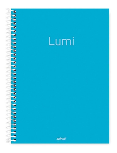 Caderno Universitário Capa Dura 1x1 80 Folhas Lumi Azul 