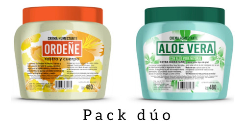 Pack X2 Crema Corporal Ordeñe Y Aloe Vera Pote 480cc 