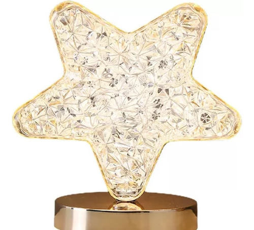 Lampara Decorativa De Estrella Cristal Recargable 